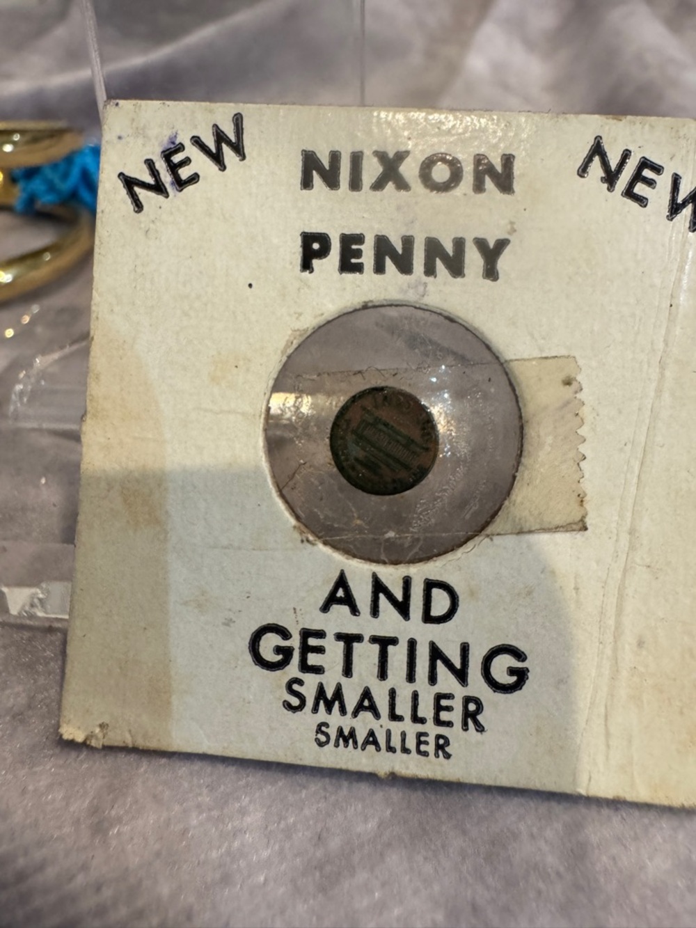 Nixon Getting Smaller and‎ smaller mini penny 1964